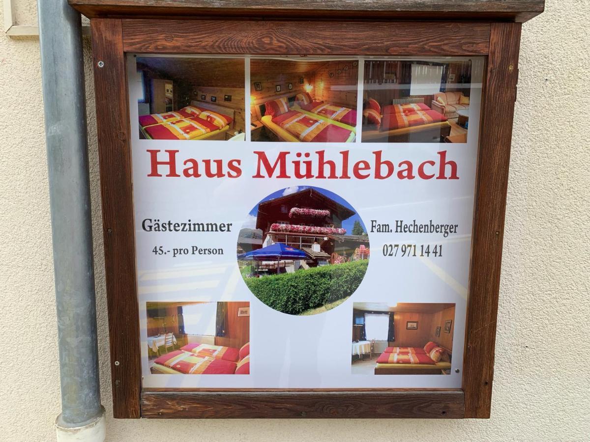 Hotel Haus Muehlebach Ernen Εξωτερικό φωτογραφία